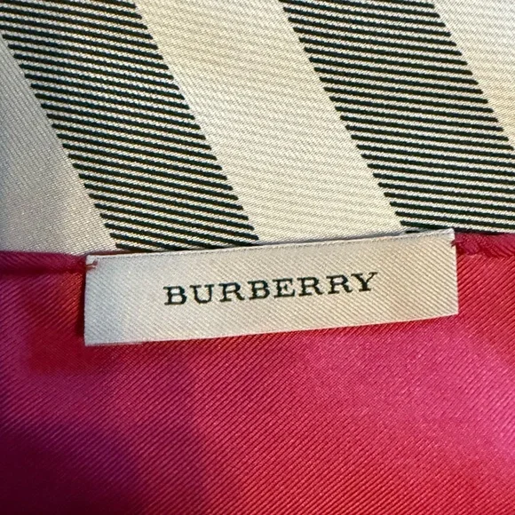 Burberry Red and Black Silk Checkered Scarf - Picture 3 of 3